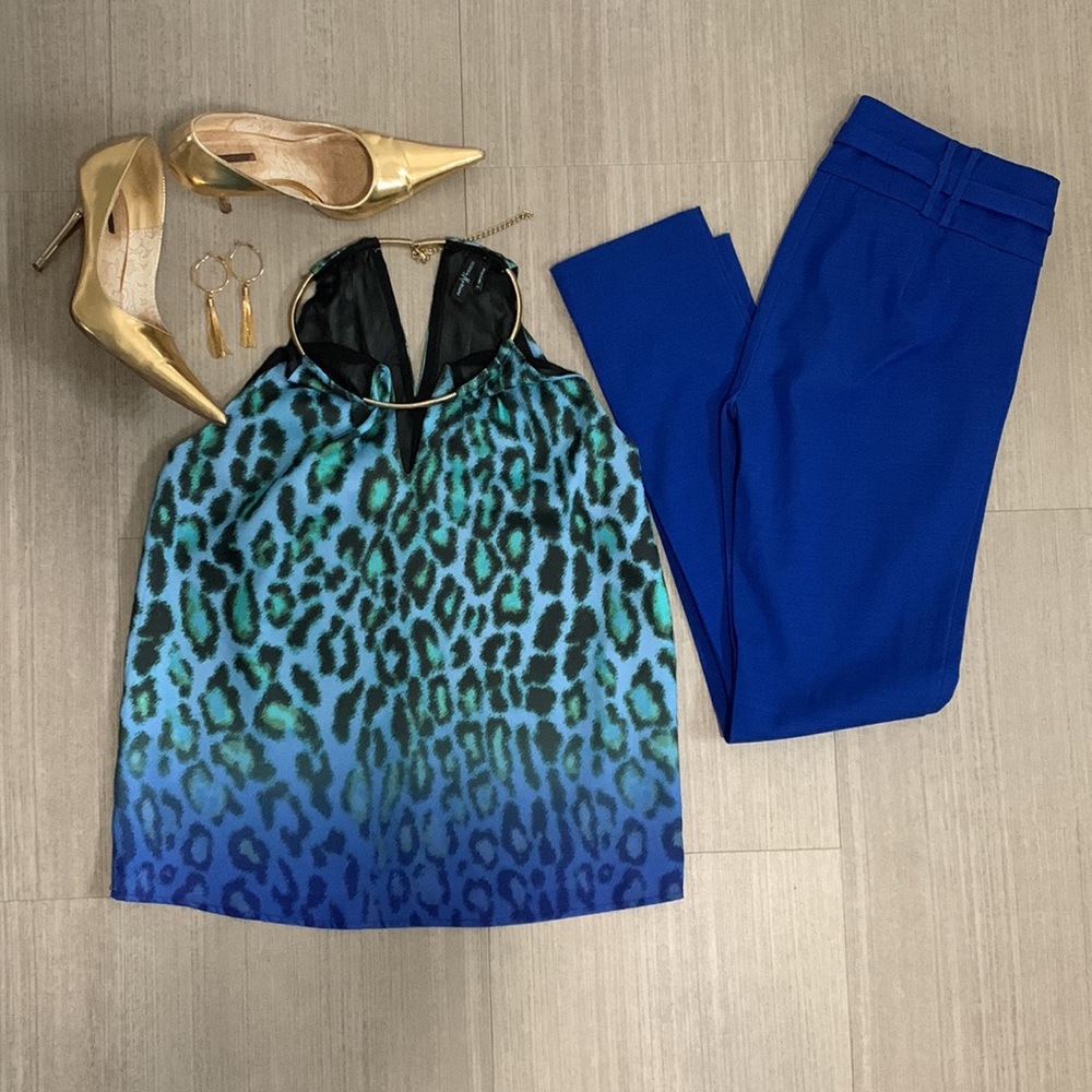 GUESS BY MARCIANO cobalt blue Leppard outfit